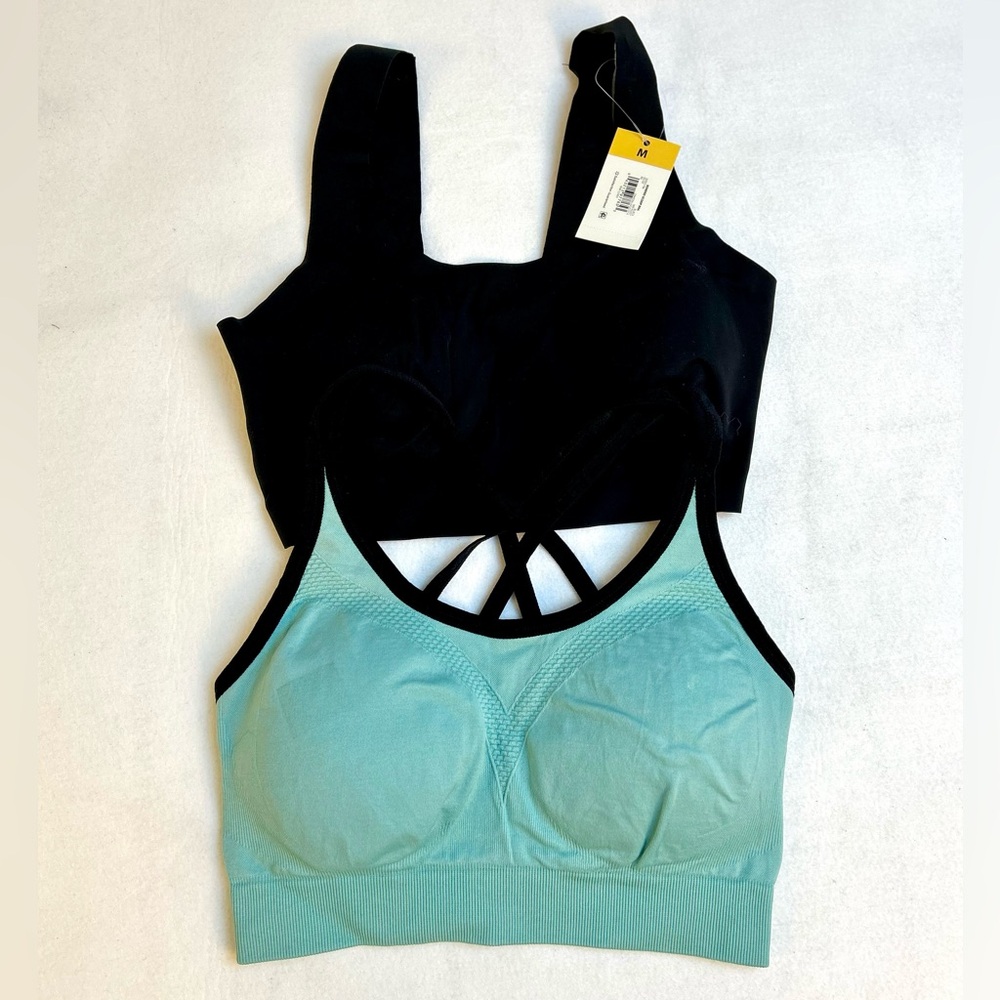 2 Sports Bra Bundle Medium Support / removable pads / size small- medium